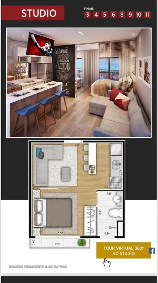 Appartement Studio Luxury Cidade Jardim / Sp Com Estacionamento São Paulo Brazilië